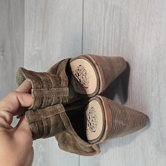 Vince Camuto Women Koral Leather Open Toe Heels shoes Ankle boot sz 9M - Picture 7 of 13